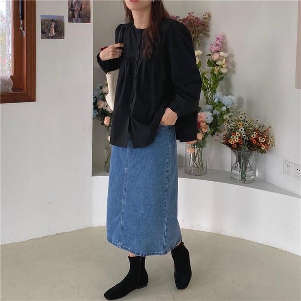 ベーシックピンタックシャツ 4744-画像24-韓国ファッション通販POPREA［ポップリア］