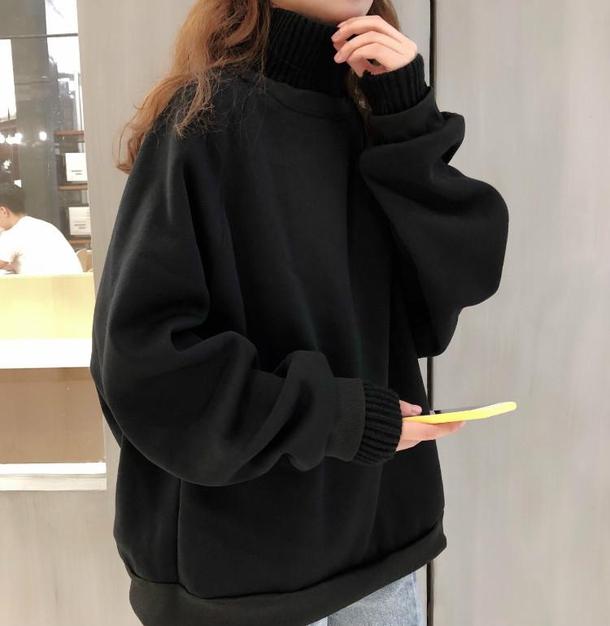 ステッチハイカラーレイヤードスウエット 4762-画像25-韓国ファッション通販POPREA［ポップリア］