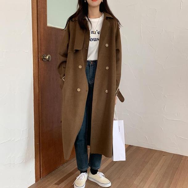 ダブルブレストベルトロングコート 4906-画像25-韓国ファッション通販POPREA［ポップリア］