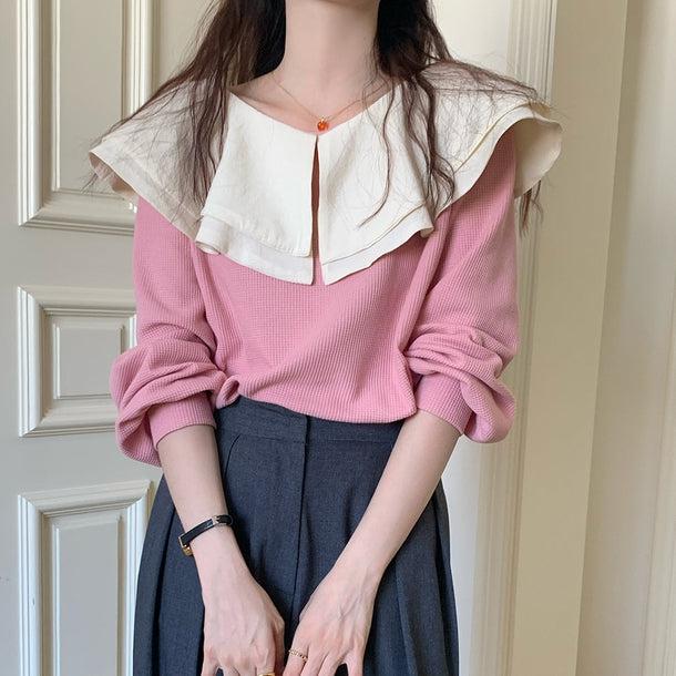 ダブルフリルカラートップス 5094-画像26-韓国ファッション通販POPREA［ポップリア］