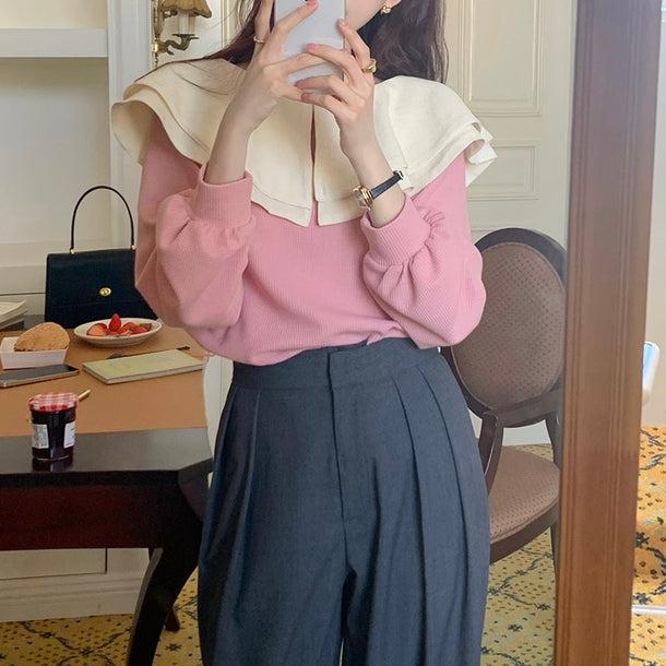 ダブルフリルカラートップス 5094-画像27-韓国ファッション通販POPREA［ポップリア］