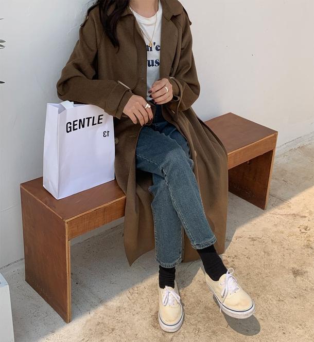 ダブルブレストベルトロングコート 4906-画像27-韓国ファッション通販POPREA［ポップリア］