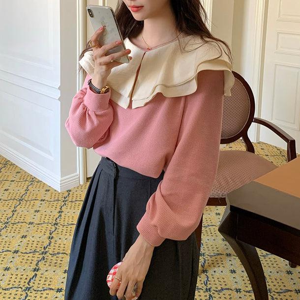 ダブルフリルカラートップス 5094-画像28-韓国ファッション通販POPREA［ポップリア］