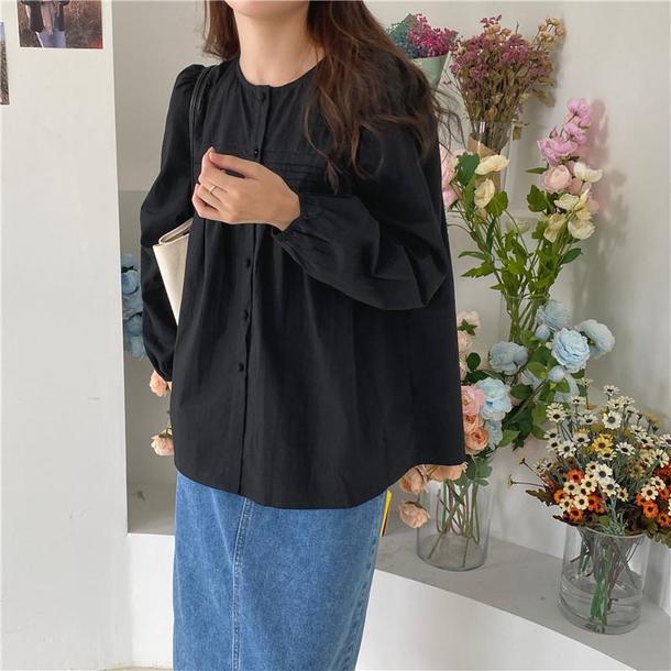 ベーシックピンタックシャツ 4744-画像29-韓国ファッション通販POPREA［ポップリア］