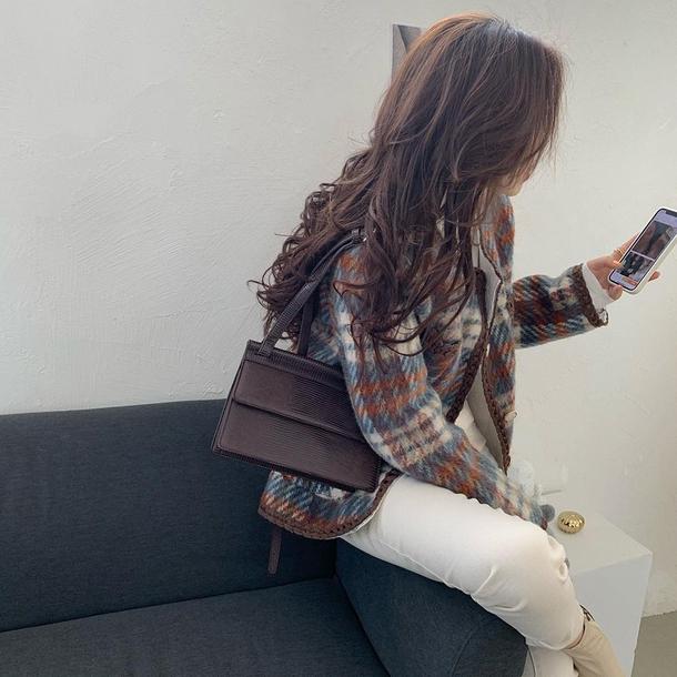 チェック柄ウールショートジャケット 4806-画像29-韓国ファッション通販POPREA［ポップリア］