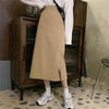 スリットベージュスカート 4691-画像2-韓国ファッション通販POPREA［ポップリア］