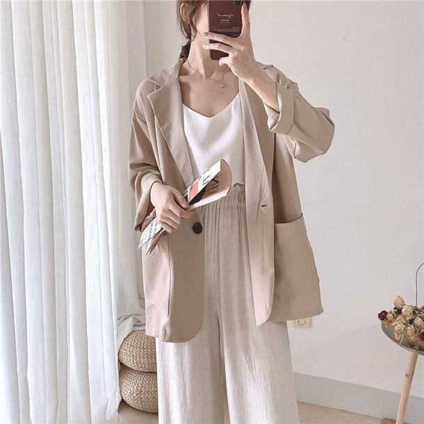 オーバーサイズカラージャケット﻿ 5145-画像2-韓国ファッション通販POPREA［ポップリア］