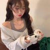 タンクトップオフショルトレーナー 5130-画像2-韓国ファッション通販POPREA［ポップリア］