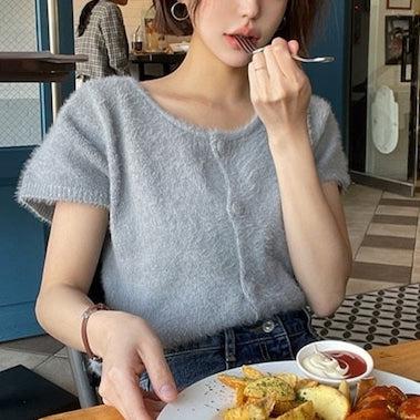 アンニュイサマーニットカーディガン 5218-画像2-韓国ファッション通販POPREA［ポップリア］