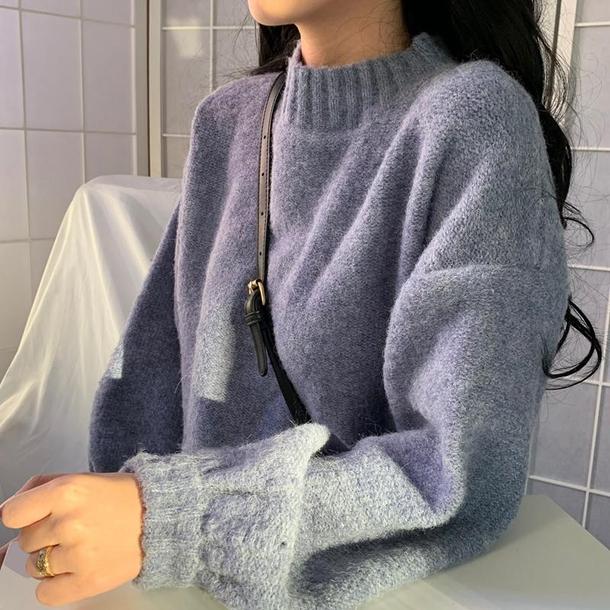 ベーシックプルオーバーニット 4911-画像2-韓国ファッション通販POPREA［ポップリア］