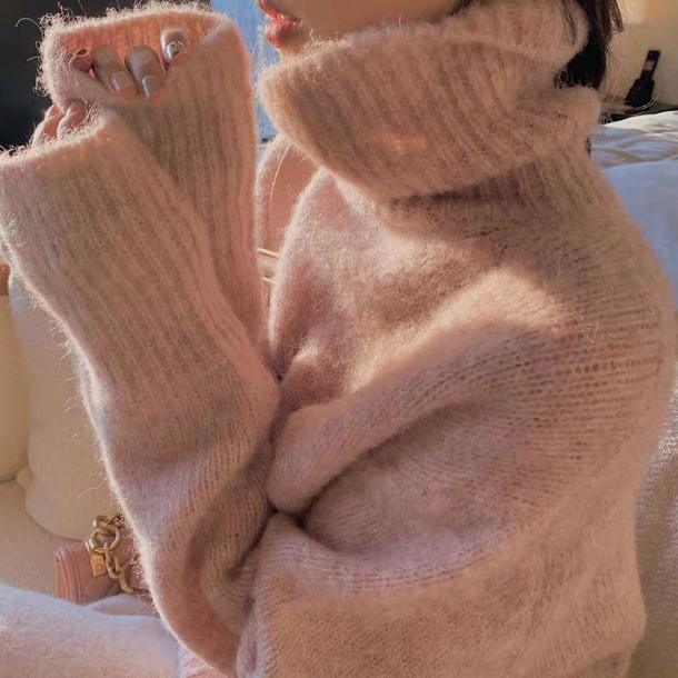 モヘアタートルネックニット 4877-画像2-韓国ファッション通販POPREA［ポップリア］