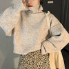 ハイネックワンポイントボリュームニット 4916-画像2-韓国ファッション通販POPREA［ポップリア］
