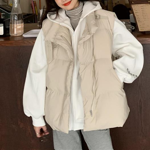 ハイネックベルトポイントダウンベスト 4907-画像2-韓国ファッション通販POPREA［ポップリア］