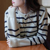 ベーシックボーダーカーディガン 4939-画像2-韓国ファッション通販POPREA［ポップリア］