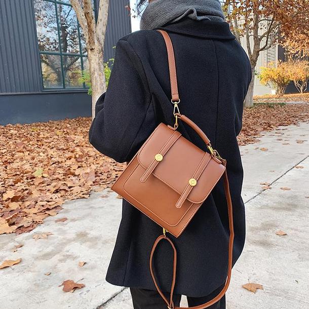 レザー調スクエアスモールバッグ 4831-画像2-韓国ファッション通販POPREA［ポップリア］