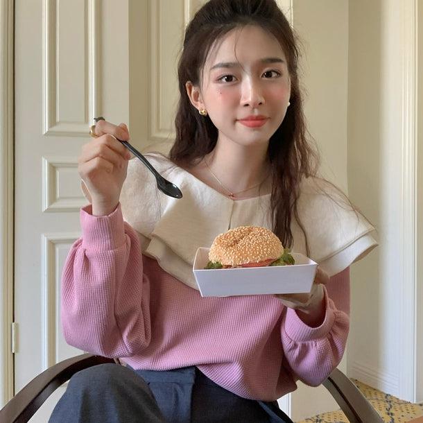 ダブルフリルカラートップス 5094-画像30-韓国ファッション通販POPREA［ポップリア］