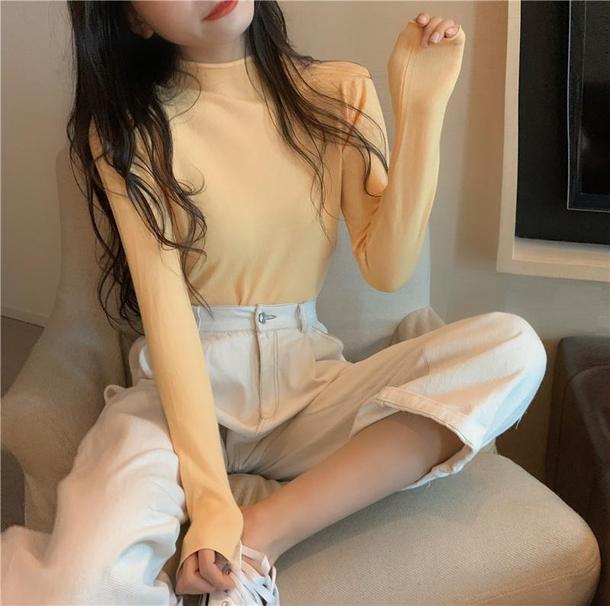 ベーシックハイネックカラートップス 4872-画像32-韓国ファッション通販POPREA［ポップリア］