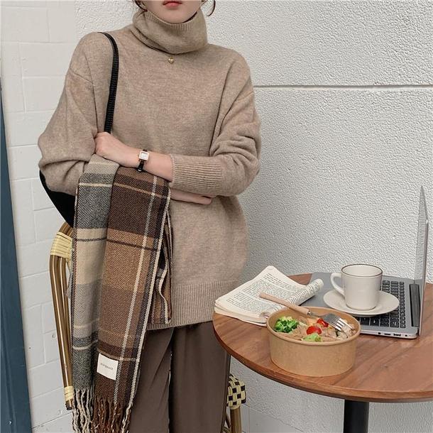 タートルネックウールプルオーバー 4814-画像3-韓国ファッション通販POPREA［ポップリア］