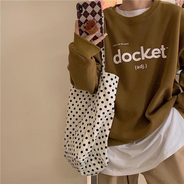 シンプルロゴルーズトレーナー 4854-画像3-韓国ファッション通販POPREA［ポップリア］