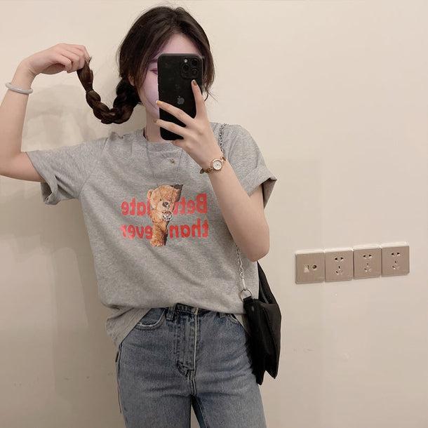 くまちゃんTシャツ 5103-画像3-韓国ファッション通販POPREA［ポップリア］