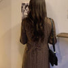 レトロフラワーVネックワンピ 4763-画像3-韓国ファッション通販POPREA［ポップリア］
