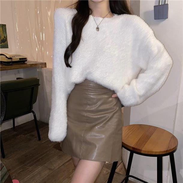 ショートウールニットトップス 4887-画像3-韓国ファッション通販POPREA［ポップリア］