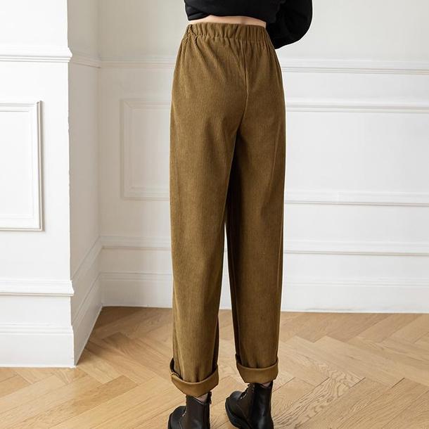 コーデュロイハイウエストパンツ 4755-画像3-韓国ファッション通販POPREA［ポップリア］
