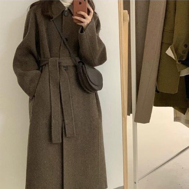 ステンカラービターショコラコート 4783-画像3-韓国ファッション通販POPREA［ポップリア］