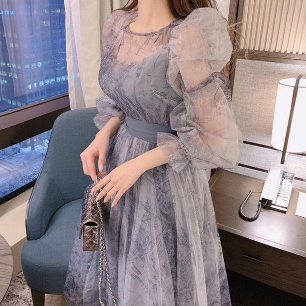 トワルドジュイオーガンジーワンピース 5212-画像3-韓国ファッション通販POPREA［ポップリア］