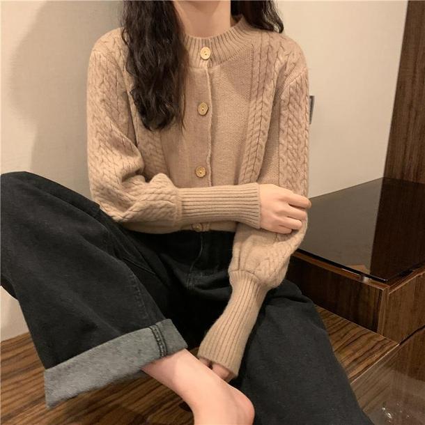 ディープカフスケーブルニット 4771-画像3-韓国ファッション通販POPREA［ポップリア］