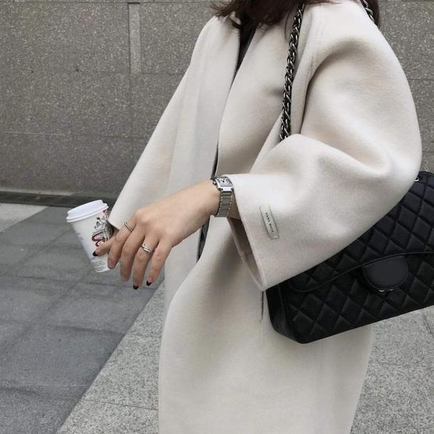 ノーカラーソフトタッチカーディガンコート 4840-画像3-韓国ファッション通販POPREA［ポップリア］