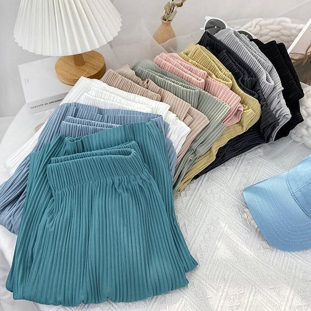 シルクタッチカラーリブパンツ 5225-画像3-韓国ファッション通販POPREA［ポップリア］