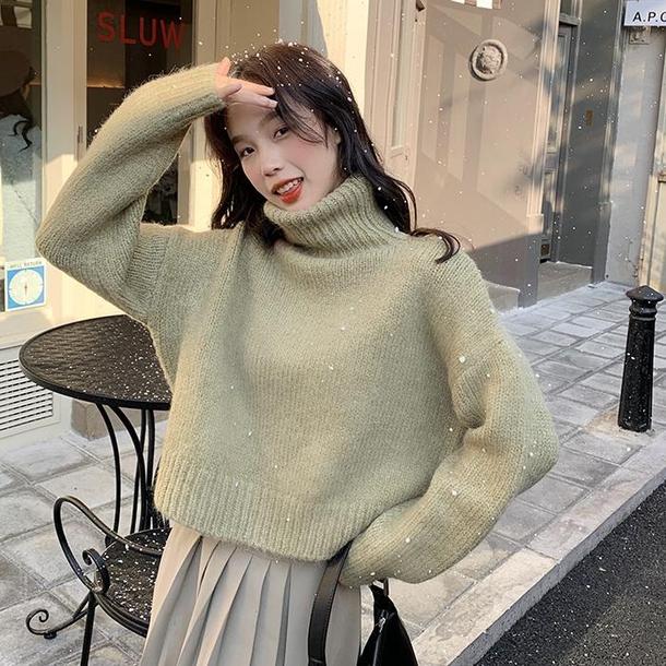 ベーシックタートルネックショートニット 4871-画像3-韓国ファッション通販POPREA［ポップリア］