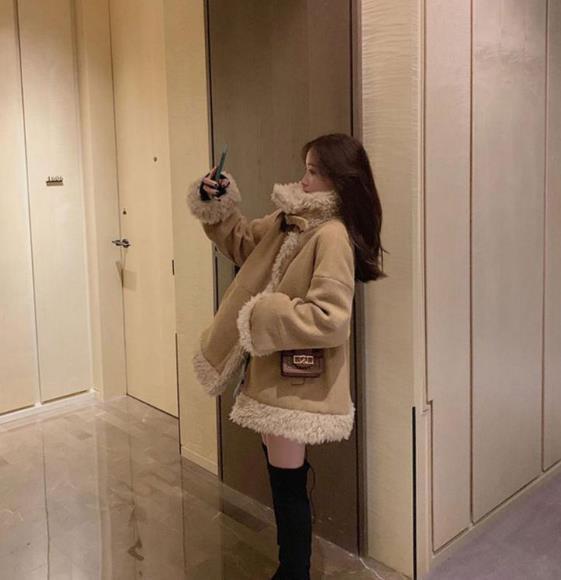 カフェカラーボアルーズジャケット 4833-画像3-韓国ファッション通販POPREA［ポップリア］