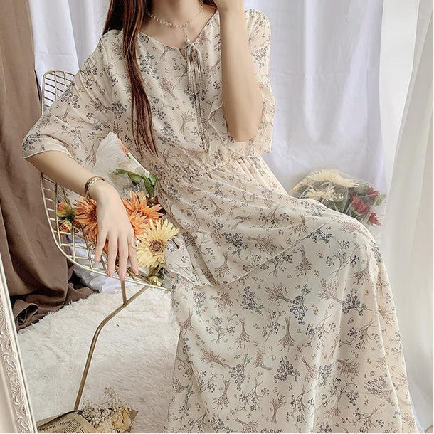 ナチュラルフローラルワンピース 5155-画像4-韓国ファッション通販POPREA［ポップリア］