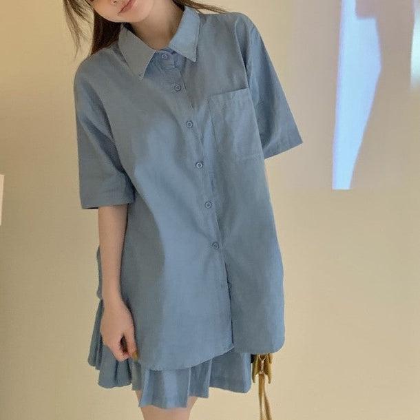 カジュアルデニムセットアップ 5380-画像4-韓国ファッション通販POPREA［ポップリア］