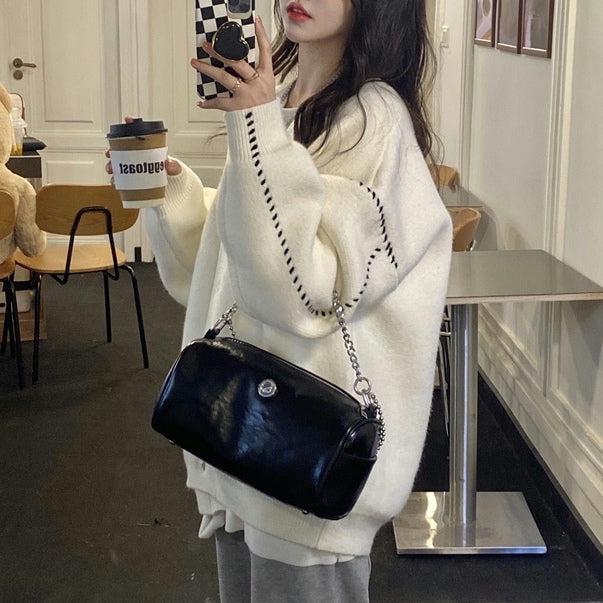 ステッチデザインカーディガン 5048-画像4-韓国ファッション通販POPREA［ポップリア］