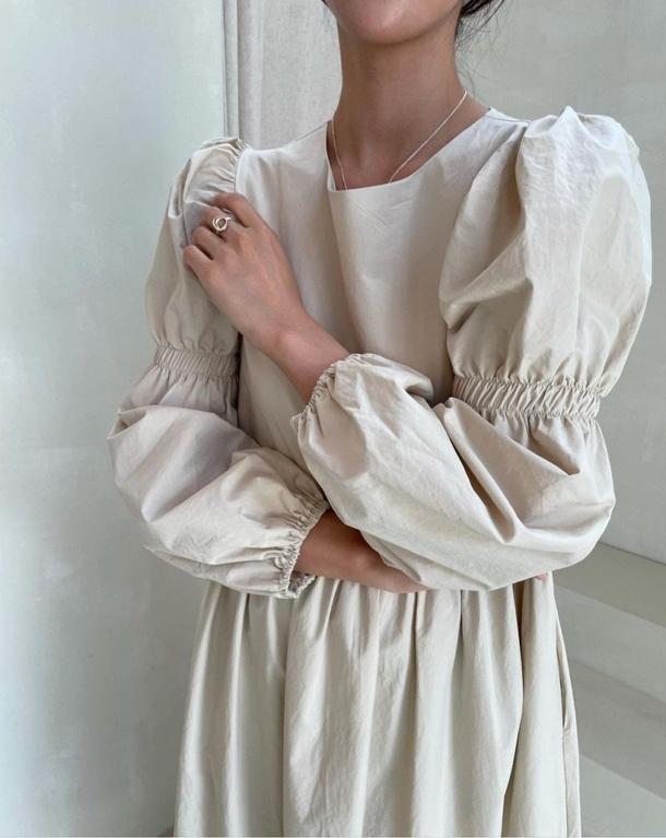 バブルスリーブティアードワンピース 4756-画像4-韓国ファッション通販POPREA［ポップリア］