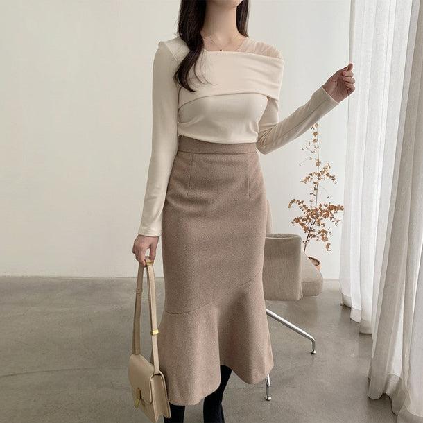 ドレッシーシアーブラウス 5049-画像4-韓国ファッション通販POPREA［ポップリア］