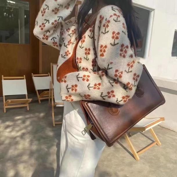 ダブルボタンフラワーカーディガン 4801-画像4-韓国ファッション通販POPREA［ポップリア］