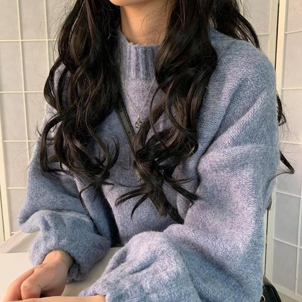 ベーシックプルオーバーニット 4911-画像4-韓国ファッション通販POPREA［ポップリア］