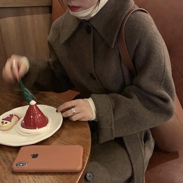 ステンカラービターショコラコート 4783-画像4-韓国ファッション通販POPREA［ポップリア］