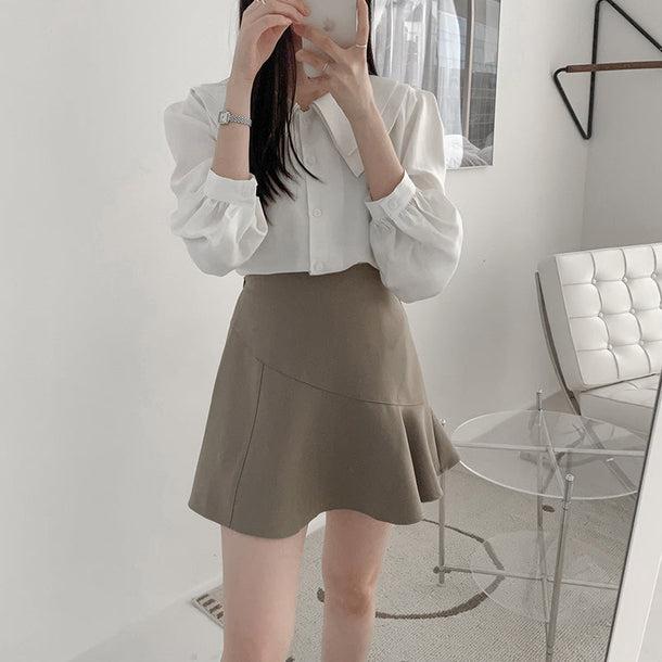 ダブルハンサムカットカラーブラウス 5113-画像4-韓国ファッション通販POPREA［ポップリア］