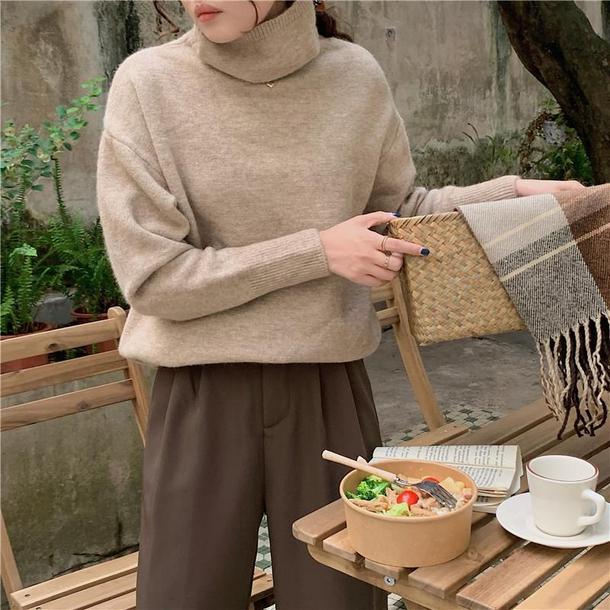 タートルネックウールプルオーバー 4814-画像4-韓国ファッション通販POPREA［ポップリア］