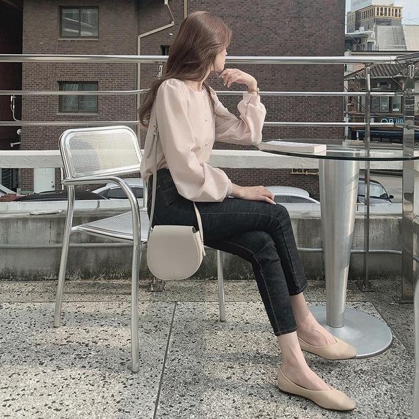 ベーシックスクエアネックトップス 4703-画像4-韓国ファッション通販POPREA［ポップリア］