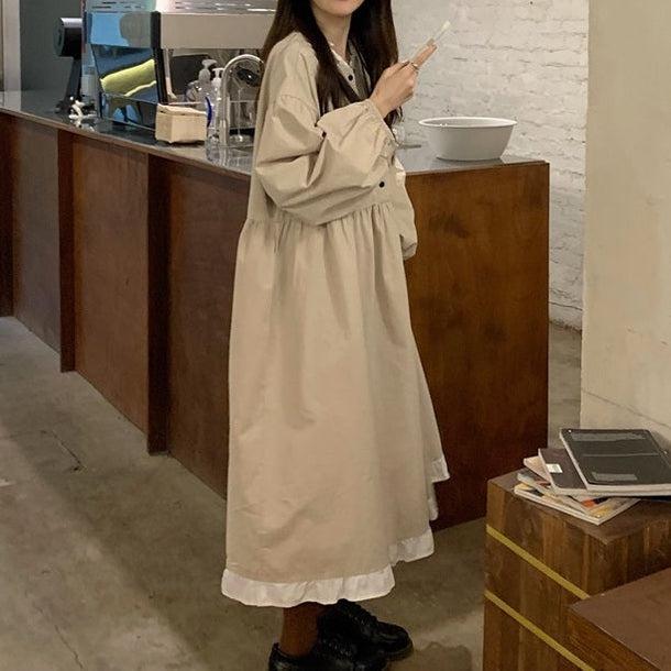 Aラインフリルワンピース 5086-画像4-韓国ファッション通販POPREA［ポップリア］