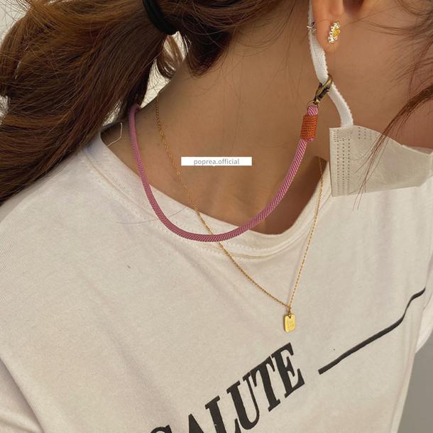 くすみ織り色マスクストラップ 4672-画像4-韓国ファッション通販POPREA［ポップリア］