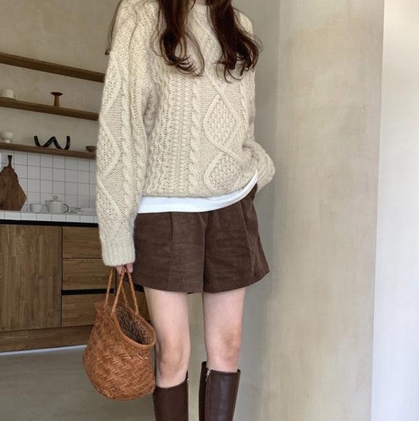 コーデュロイハーフパンツ 5019-画像4-韓国ファッション通販POPREA［ポップリア］