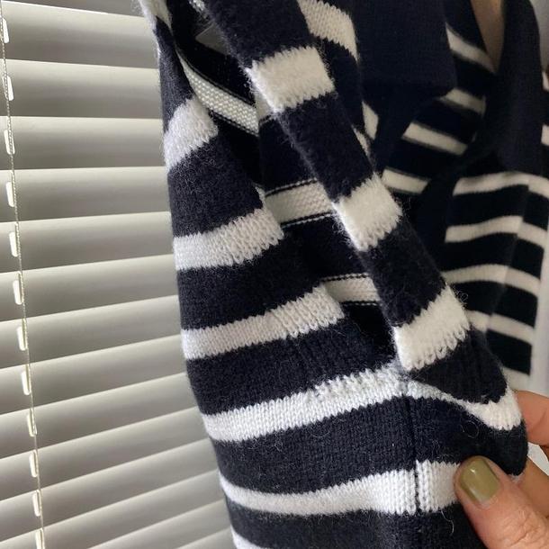 POLOボーダーニットベスト 4712-画像4-韓国ファッション通販POPREA［ポップリア］