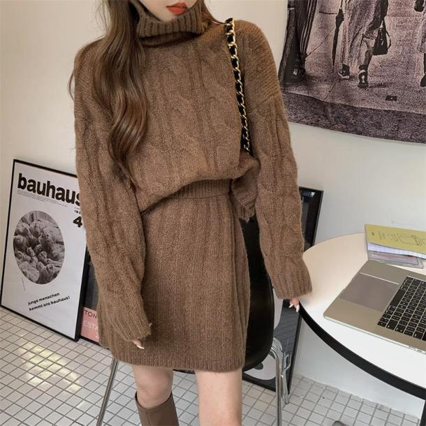 マシュマロケーブルニットセットアップ 4915-画像5-韓国ファッション通販POPREA［ポップリア］